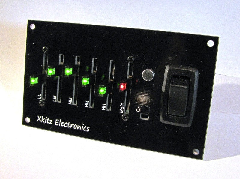 Control Panel for Five Channel Light Organ [XLO5CP] Xkitz Electronics